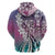 Aloha Vintage Plumeria Hawaiian Tapa Pattern Zip Hoodie Gradient Hawaiian Tapa Pattern - Polynesian Pride