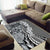 Aloha Vintage Plumeria Hawaiian Tapa Pattern Area Rug Gray Hawaiian Tapa Pattern - Polynesian Pride