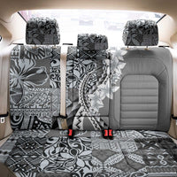 Aloha Vintage Plumeria Hawaiian Tapa Pattern Back Car Seat Cover Gray Hawaiian Tapa Pattern - Polynesian Pride