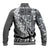 Aloha Vintage Plumeria Hawaiian Tapa Pattern Baseball Jacket Gray Hawaiian Tapa Pattern - Polynesian Pride