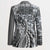 Aloha Vintage Plumeria Hawaiian Tapa Pattern Blazer Gray Hawaiian Tapa Pattern - Polynesian Pride