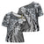 Aloha Vintage Plumeria Hawaiian Tapa Pattern Cross Shoulder Shirt Gray Hawaiian Tapa Pattern - Polynesian Pride