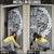 Aloha Vintage Plumeria Hawaiian Tapa Pattern Door Cover Gray Hawaiian Tapa Pattern - Polynesian Pride