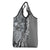Aloha Vintage Plumeria Hawaiian Tapa Pattern Grocery Bag Gray Hawaiian Tapa Pattern - Polynesian Pride