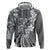 Aloha Vintage Plumeria Hawaiian Tapa Pattern Hoodie Gray Hawaiian Tapa Pattern - Polynesian Pride