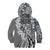 Aloha Vintage Plumeria Hawaiian Tapa Pattern Kid Hoodie Gray Hawaiian Tapa Pattern - Polynesian Pride
