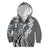 Aloha Vintage Plumeria Hawaiian Tapa Pattern Kid Hoodie Gray Hawaiian Tapa Pattern - Polynesian Pride