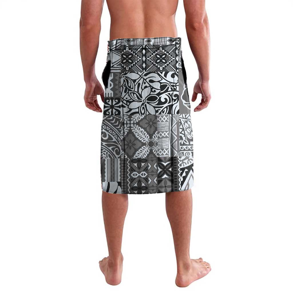 Aloha Vintage Plumeria Hawaiian Tapa Pattern Lavalava Gray Hawaiian Tapa Pattern - Polynesian Pride
