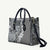Aloha Vintage Plumeria Hawaiian Tapa Pattern Leather Bag Gray Hawaiian Tapa Pattern - Polynesian Pride