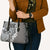 Aloha Vintage Plumeria Hawaiian Tapa Pattern Leather Bag Gray Hawaiian Tapa Pattern - Polynesian Pride