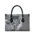 Aloha Vintage Plumeria Hawaiian Tapa Pattern Leather Bag Gray Hawaiian Tapa Pattern - Polynesian Pride