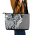 Aloha Vintage Plumeria Hawaiian Tapa Pattern Leather Tote Bag Gray Hawaiian Tapa Pattern - Polynesian Pride