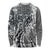 Aloha Vintage Plumeria Hawaiian Tapa Pattern Long Sleeve Shirt Gray Hawaiian Tapa Pattern - Polynesian Pride