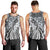 Aloha Vintage Plumeria Hawaiian Tapa Pattern Men Tank Top Gray Hawaiian Tapa Pattern - Polynesian Pride