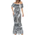 Aloha Vintage Plumeria Hawaiian Tapa Pattern Mermaid Dress Gray Hawaiian Tapa Pattern - Polynesian Pride