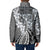 Aloha Vintage Plumeria Hawaiian Tapa Pattern Padded Jacket Gray Hawaiian Tapa Pattern - Polynesian Pride
