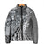 Aloha Vintage Plumeria Hawaiian Tapa Pattern Padded Jacket Gray Hawaiian Tapa Pattern - Polynesian Pride