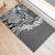 Aloha Vintage Plumeria Hawaiian Tapa Pattern Rubber Doormat Gray Hawaiian Tapa Pattern - Polynesian Pride