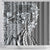 Aloha Vintage Plumeria Hawaiian Tapa Pattern Shower Curtain Gray Hawaiian Tapa Pattern - Polynesian Pride