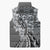 Aloha Vintage Plumeria Hawaiian Tapa Pattern Sleeveless Puffer Jacket Gray Hawaiian Tapa Pattern - Polynesian Pride
