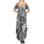 Aloha Vintage Plumeria Hawaiian Tapa Pattern Summer Maxi Dress Gray Hawaiian Tapa Pattern - Polynesian Pride