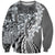 Aloha Vintage Plumeria Hawaiian Tapa Pattern Sweatshirt Gray Hawaiian Tapa Pattern - Polynesian Pride