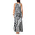 Aloha Vintage Plumeria Hawaiian Tapa Pattern Tank Maxi Dress Gray Hawaiian Tapa Pattern - Polynesian Pride