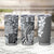 Aloha Vintage Plumeria Hawaiian Tapa Pattern Tumbler Cup Gray Hawaiian Tapa Pattern - Polynesian Pride