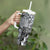 Aloha Vintage Plumeria Hawaiian Tapa Pattern Tumbler With Handle Gray Hawaiian Tapa Pattern - Polynesian Pride