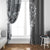 Aloha Vintage Plumeria Hawaiian Tapa Pattern Window Curtain Gray Hawaiian Tapa Pattern - Polynesian Pride