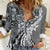 Aloha Vintage Plumeria Hawaiian Tapa Pattern Women Casual Shirt Gray Hawaiian Tapa Pattern - Polynesian Pride