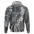 Aloha Vintage Plumeria Hawaiian Tapa Pattern Zip Hoodie Gray Hawaiian Tapa Pattern - Polynesian Pride