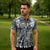 Aloha Vintage Plumeria Hawaiian Tapa Pattern Zipper Polo Shirt Gray Hawaiian Tapa Pattern - Polynesian Pride