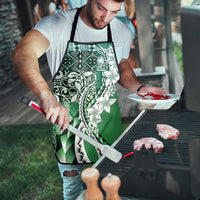 Aloha Vintage Plumeria Hawaiian Tapa Pattern Apron Green Hawaiian Tapa Pattern - Polynesian Pride