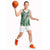 Aloha Vintage Plumeria Hawaiian Tapa Pattern Basketball Jersey Green Hawaiian Tapa Pattern - Polynesian Pride
