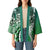 Aloha Vintage Plumeria Hawaiian Tapa Pattern Kimono Green Hawaiian Tapa Pattern - Polynesian Pride