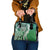 Aloha Vintage Plumeria Hawaiian Tapa Pattern Shoulder Handbag Green Hawaiian Tapa Pattern - Polynesian Pride