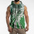 Aloha Vintage Plumeria Hawaiian Tapa Pattern Sleeveless Hoodie Green Hawaiian Tapa Pattern - Polynesian Pride