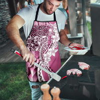 Aloha Vintage Plumeria Hawaiian Tapa Pattern Apron Pink Hawaiian Tapa Pattern - Polynesian Pride