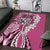 Aloha Vintage Plumeria Hawaiian Tapa Pattern Area Rug Pink Hawaiian Tapa Pattern - Polynesian Pride