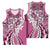 Aloha Vintage Plumeria Hawaiian Tapa Pattern Basketball Jersey Pink Hawaiian Tapa Pattern - Polynesian Pride
