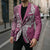 Aloha Vintage Plumeria Hawaiian Tapa Pattern Blazer Pink Hawaiian Tapa Pattern - Polynesian Pride