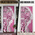 Aloha Vintage Plumeria Hawaiian Tapa Pattern Door Cover Pink Hawaiian Tapa Pattern - Polynesian Pride