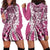 Aloha Vintage Plumeria Hawaiian Tapa Pattern Hoodie Dress Pink Hawaiian Tapa Pattern - Polynesian Pride