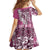 Aloha Vintage Plumeria Hawaiian Tapa Pattern Kid Short Sleeve Dress Pink Hawaiian Tapa Pattern - Polynesian Pride