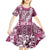 Aloha Vintage Plumeria Hawaiian Tapa Pattern Kid Short Sleeve Dress Pink Hawaiian Tapa Pattern - Polynesian Pride