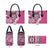Aloha Vintage Plumeria Hawaiian Tapa Pattern Leather Bag Pink Hawaiian Tapa Pattern - Polynesian Pride