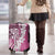 Aloha Vintage Plumeria Hawaiian Tapa Pattern Luggage Cover Pink Hawaiian Tapa Pattern - Polynesian Pride