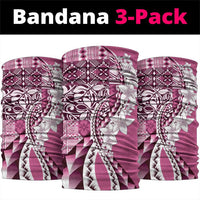 Aloha Vintage Plumeria Hawaiian Tapa Pattern Neck Gaiter Pink Hawaiian Tapa Pattern - Polynesian Pride