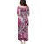 Aloha Vintage Plumeria Hawaiian Tapa Pattern Puletasi Pink Hawaiian Tapa Pattern - Polynesian Pride